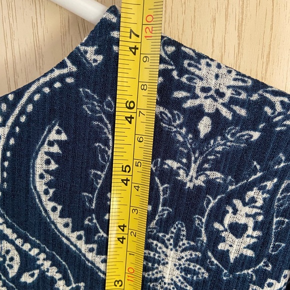 Lucky Brand Martina Navy Blue Floral Maxi Boho Dress Sz Large New with Tags - Picture 8 of 9